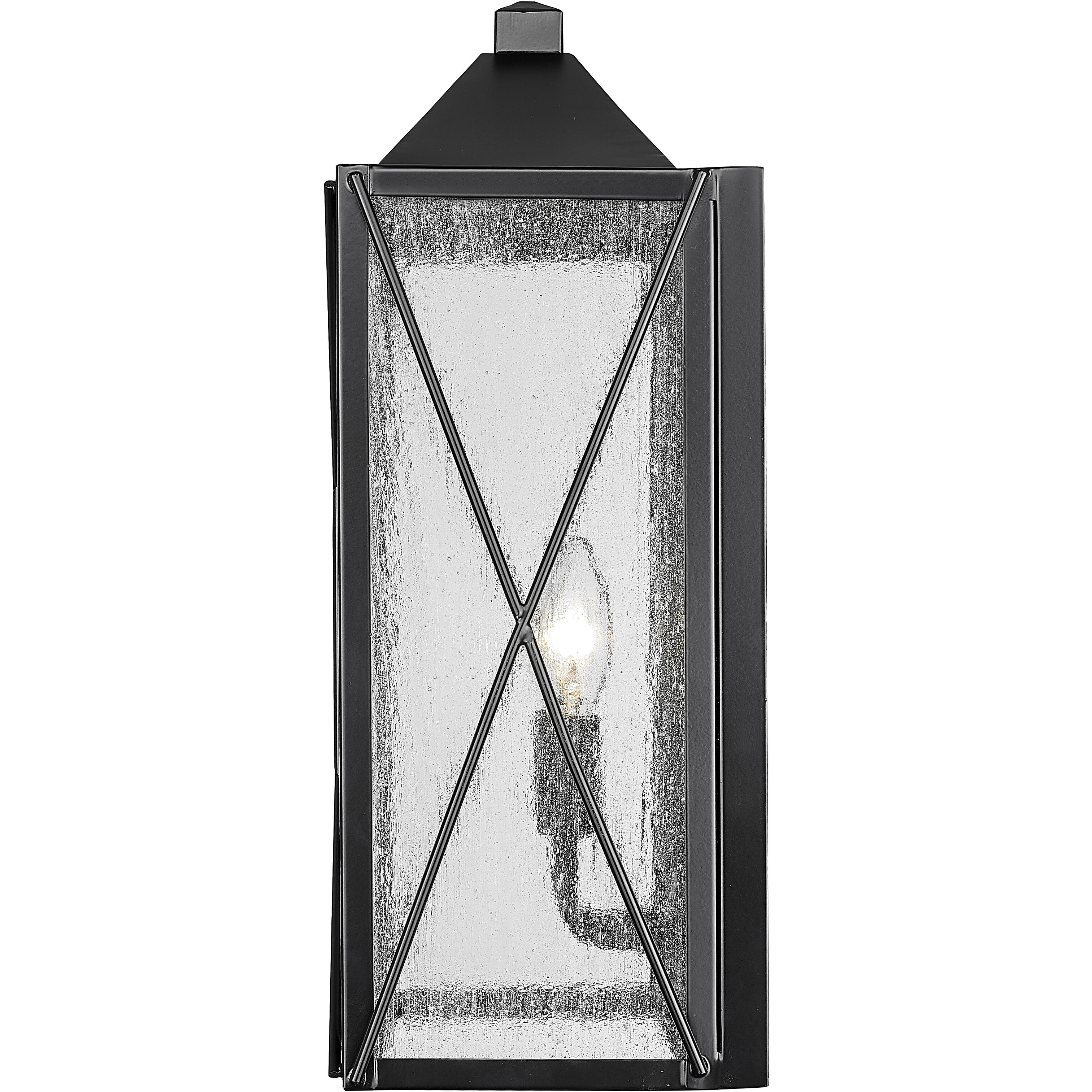 Caswell 2 Light 18 inch Powder Coated Black Outdoor Wall Sconce